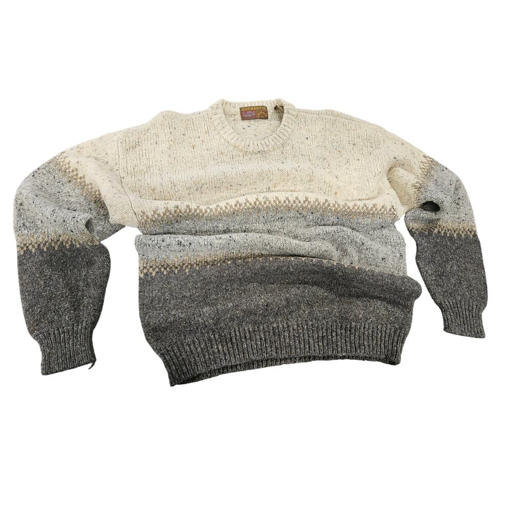 Vintage Authentic Issue 90 Textured Knit Sweater Mens XL 90s Y2K